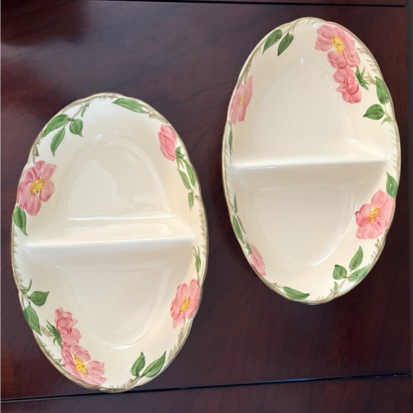 Franciscan Desert Rose - Oval Divided Serving Bowls (2) - Picture 3 of 11